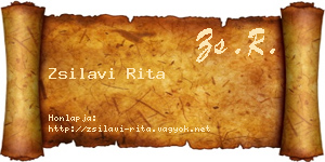 Zsilavi Rita névjegykártya